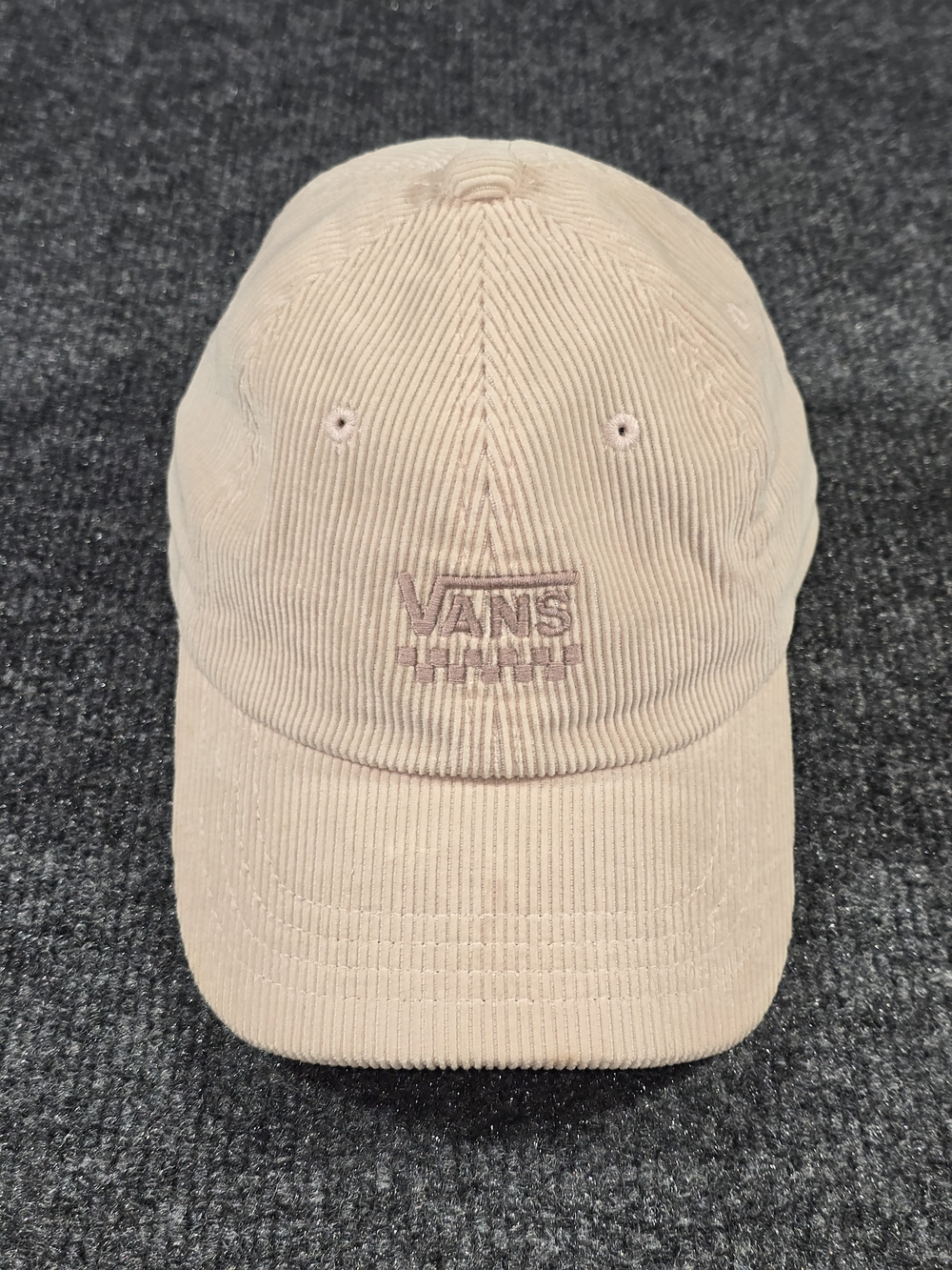 VANS Court Side Corduroy Light Pink Strapback Baseball Hat OS